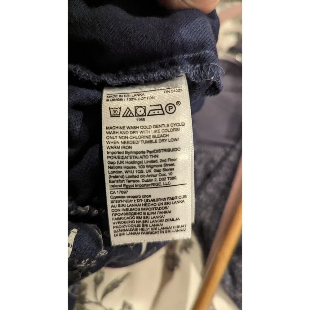 Banana Republic Pajama Pants Large Navy Blue Champagne Bottle Print Chic Cozy‎